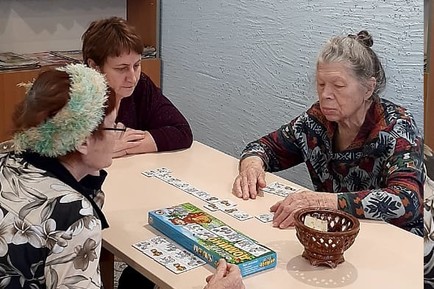 Дом престарелых Красноярск. Частный пансионат для пожилых людей в Красноярске: Играют в домино